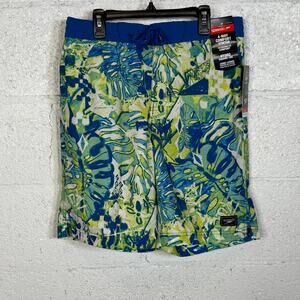Speedo Men's Print Bondi Basin 20" Boardshorts Harlequin Green medium